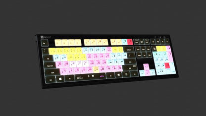 Logickeyboard 'Titan' Wireless Backlit For Video Editor