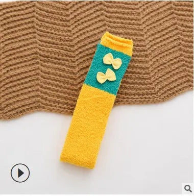 Japanese Mori Girl Knee Socks – Animal Modeling Striped Thigh-High Winter Socks